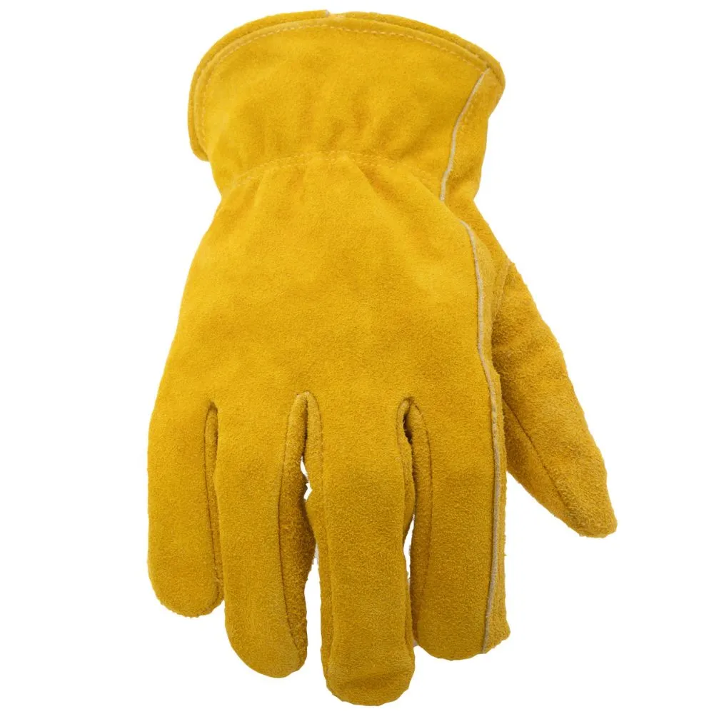 212 Performance LD-90-011 Leather Driver Work Glove in Golden Brown, X-Large Yellow