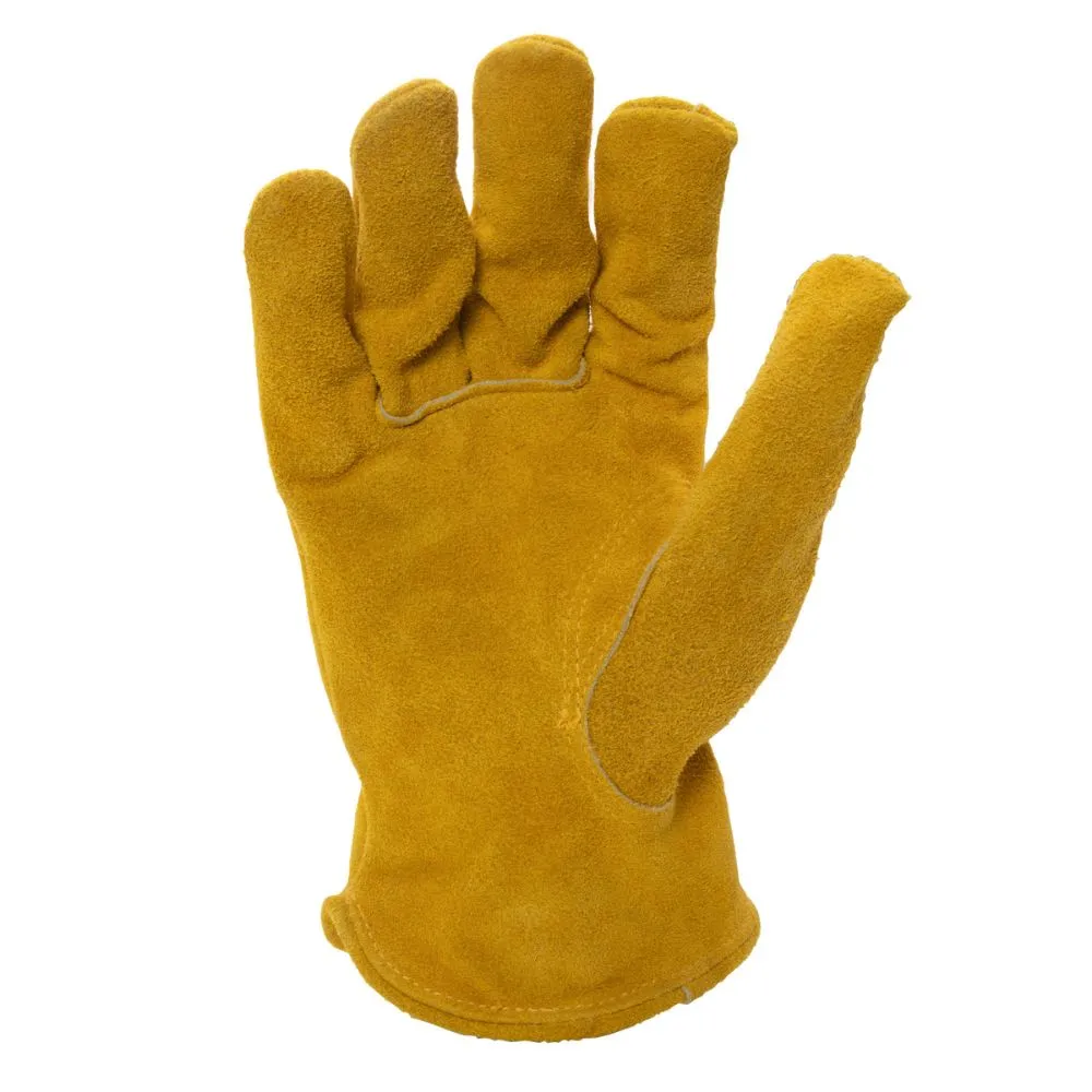 212 Performance LD-90-011 Leather Driver Work Glove in Golden Brown, X-Large Yellow