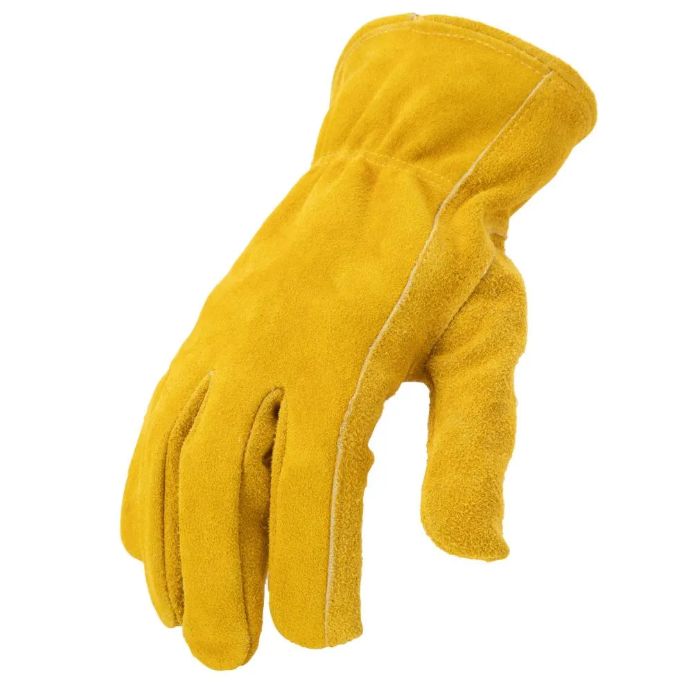 212 Performance LD-90-011 Leather Driver Work Glove in Golden Brown, X-Large Yellow