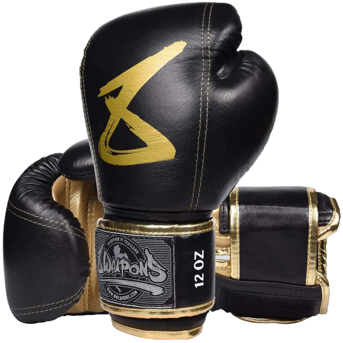 8 Weapons Premium Boxing Gloves Black/Gold