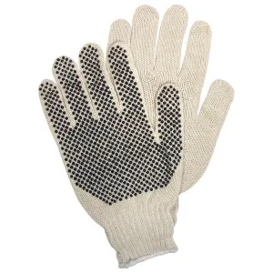 9658M MCR Safety Regular Weight Gloves, Medium, Natural, Knit Wrist Cuff