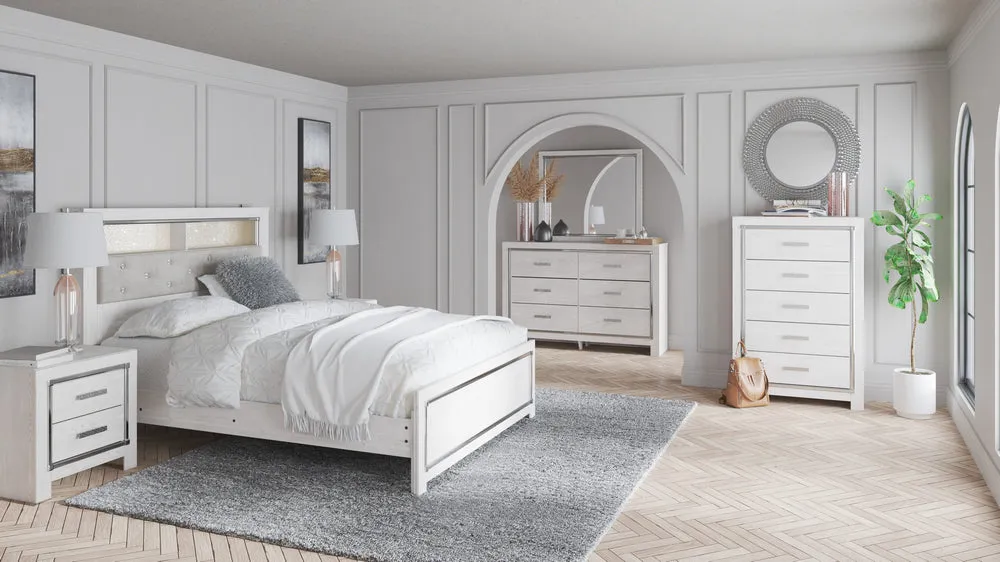 Altyra White Queen Bookcase Bed