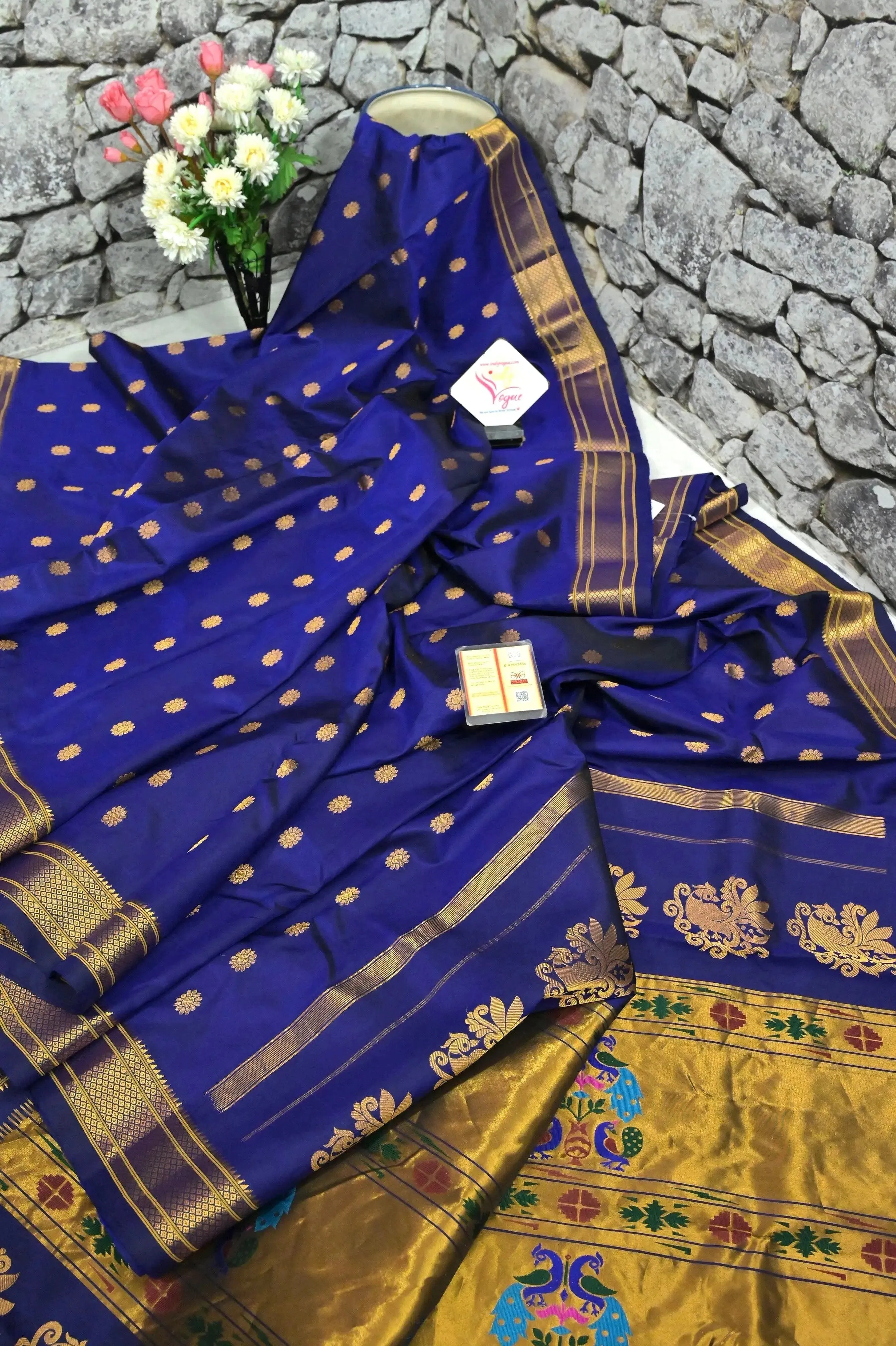 Dark Blue Color Paithani Silk Saree