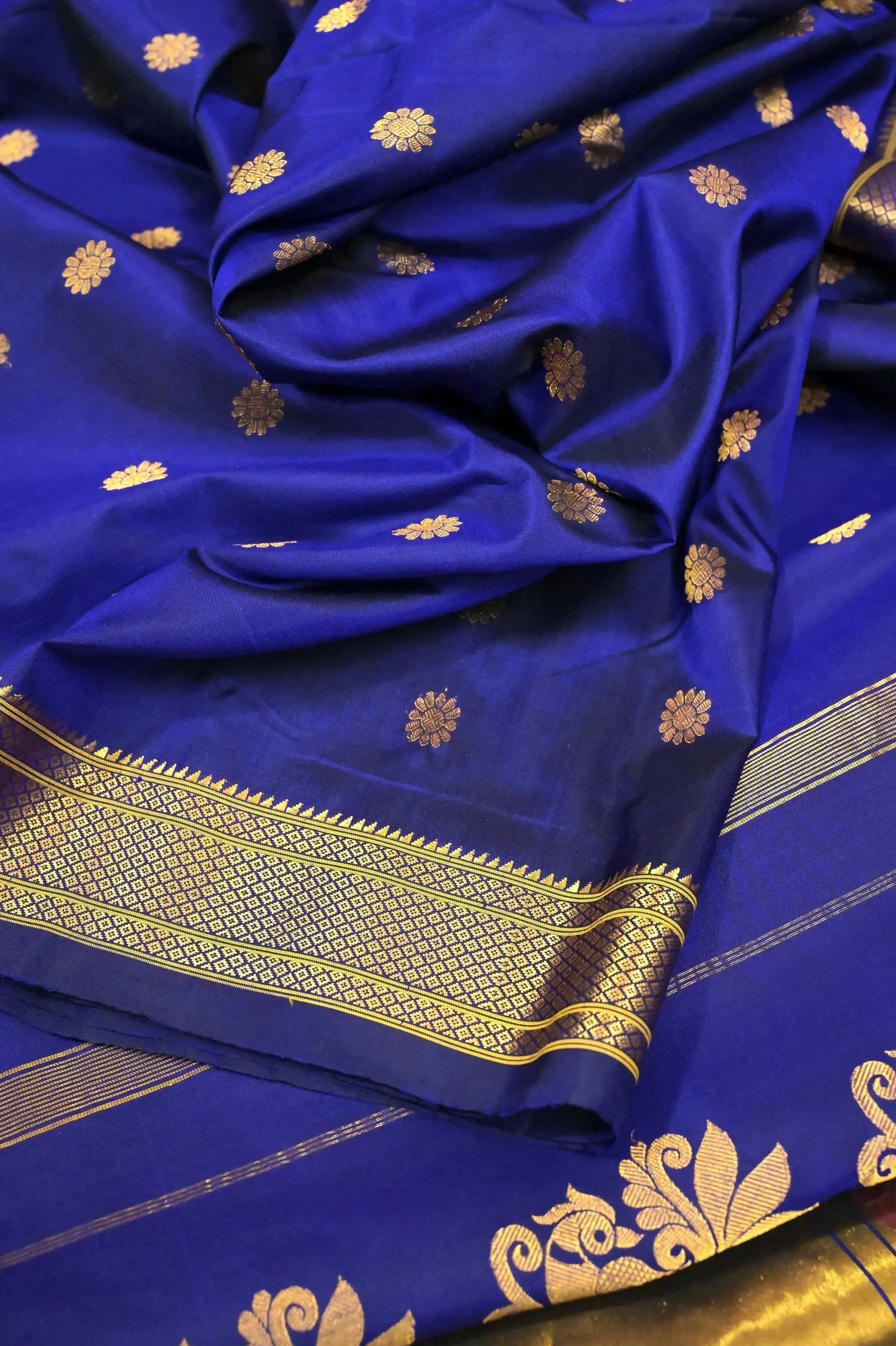 Dark Blue Color Paithani Silk Saree