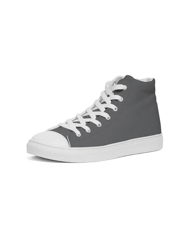 Dark Gray Men's High-top Canvas Sneakers | Men's | Dark Pale Gray | C0M0Y0K80