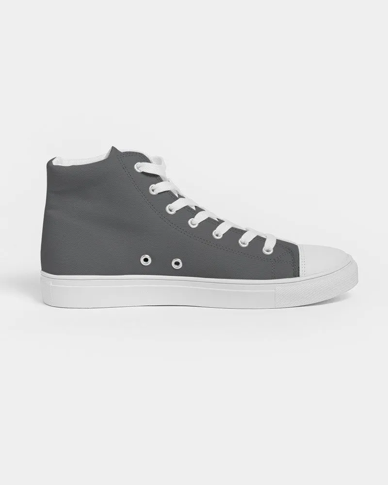 Dark Gray Men's High-top Canvas Sneakers | Men's | Dark Pale Gray | C0M0Y0K80