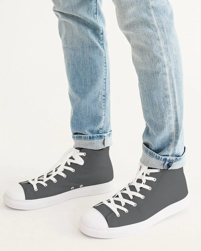 Dark Gray Men's High-top Canvas Sneakers | Men's | Dark Pale Gray | C0M0Y0K80