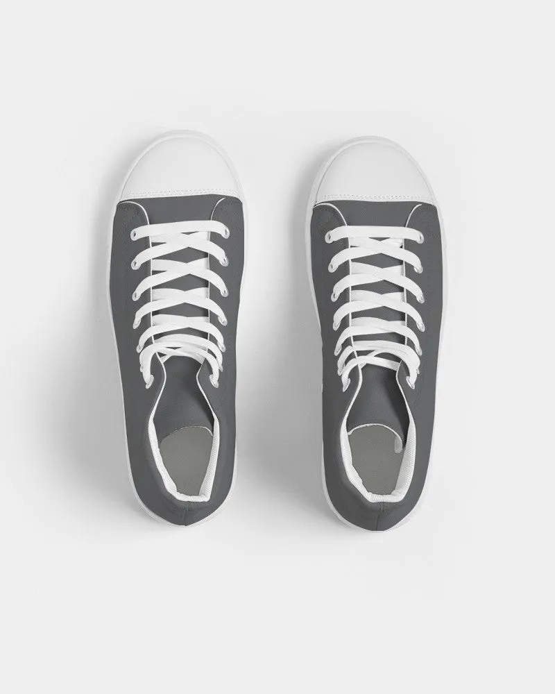 Dark Gray Men's High-top Canvas Sneakers | Men's | Dark Pale Gray | C0M0Y0K80