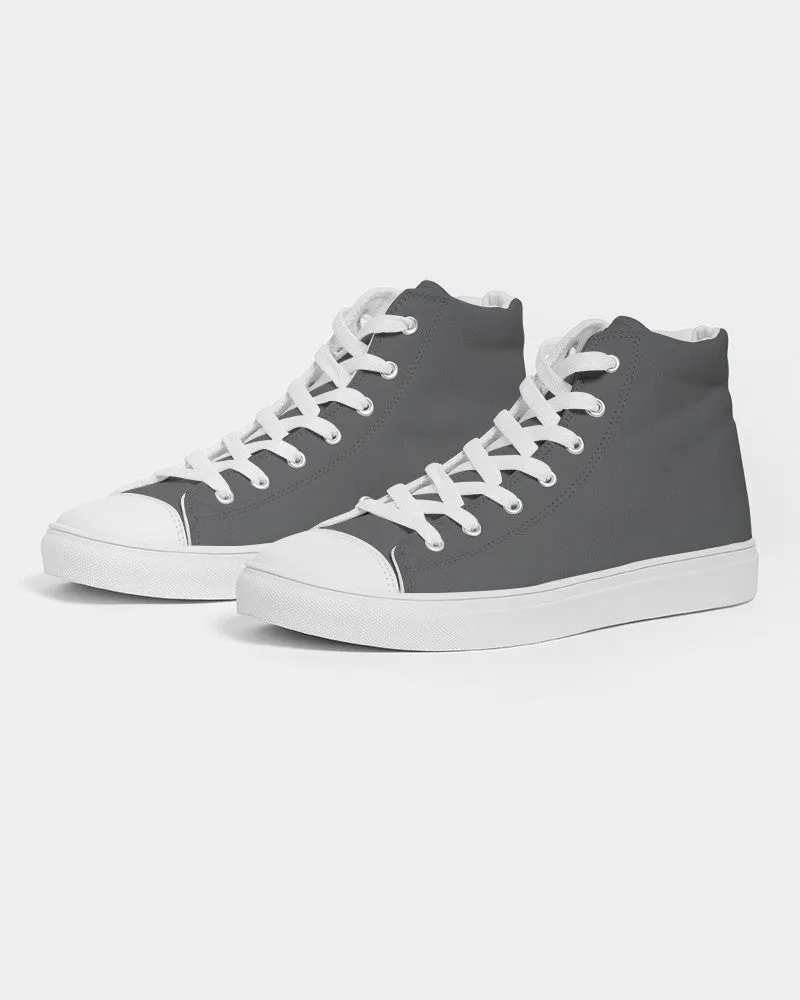 Dark Gray Men's High-top Canvas Sneakers | Men's | Dark Pale Gray | C0M0Y0K80