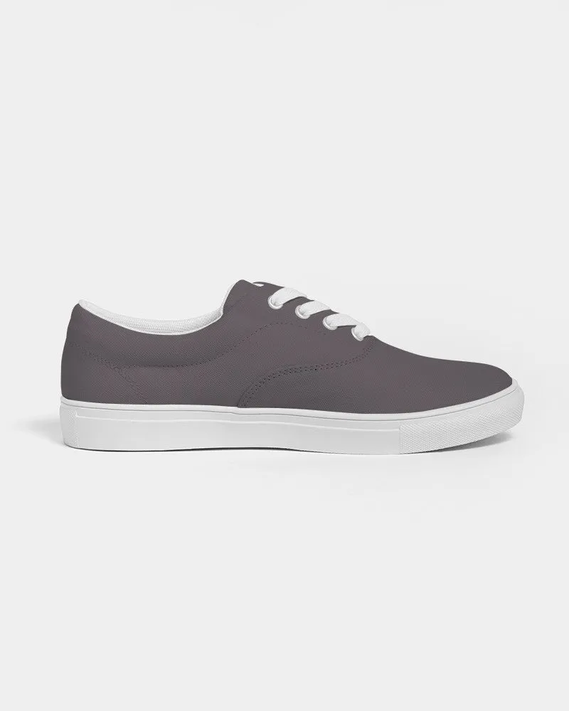 Dark Magenta Gray Women's Canvas Sneakers | Women's | Dark Pale Magenta Gray | C0M10Y0K80