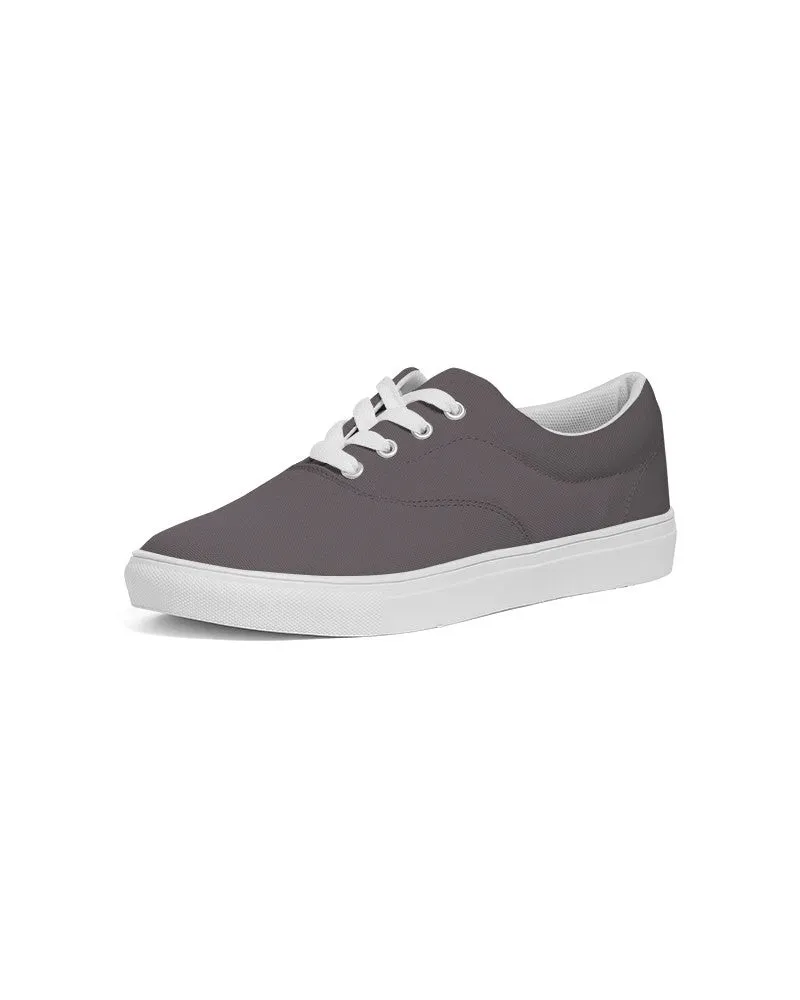 Dark Magenta Gray Women's Canvas Sneakers | Women's | Dark Pale Magenta Gray | C0M10Y0K80