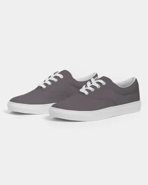 Dark Magenta Gray Women's Canvas Sneakers | Women's | Dark Pale Magenta Gray | C0M10Y0K80