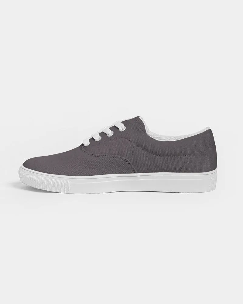 Dark Magenta Gray Women's Canvas Sneakers | Women's | Dark Pale Magenta Gray | C0M10Y0K80