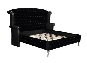 Deanna Queen Tufted Upholstered Bed Black