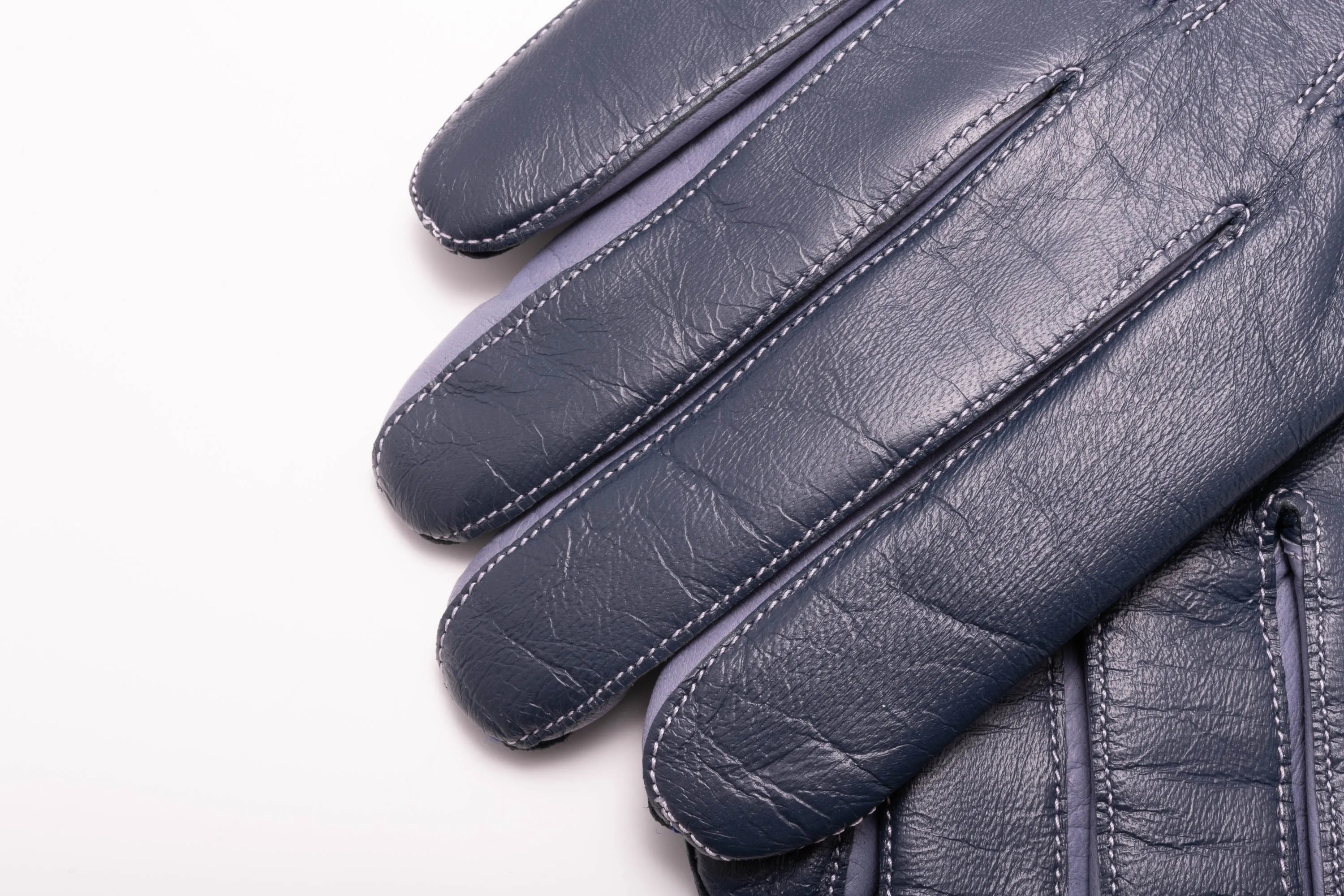 Denim Blue Touchscreen Lamb Nappa Gloves