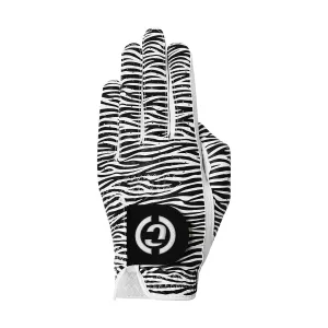 DESIGNER PRO WOMEN -WHITE/ZEBRA (LEFT) Women's Golf Glove