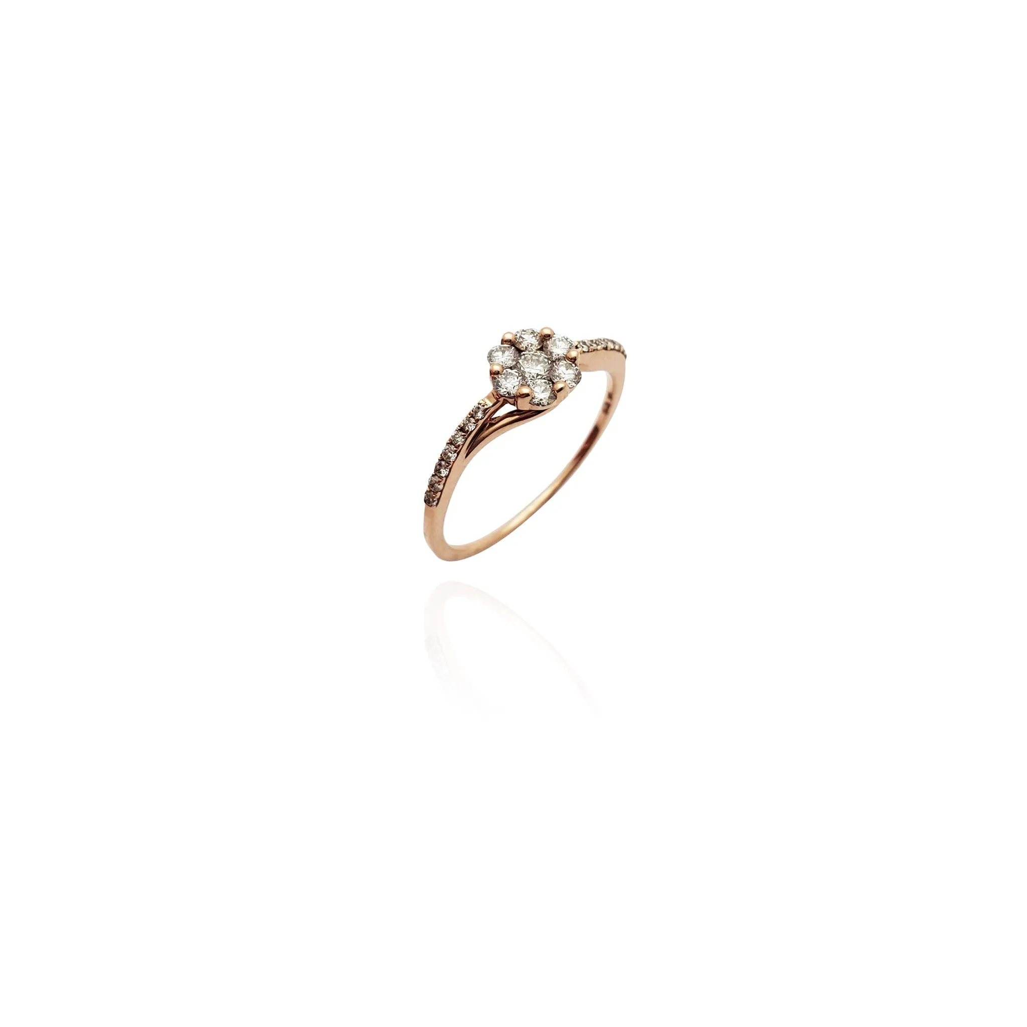 Diamond Flower Cluster Ring (14K)