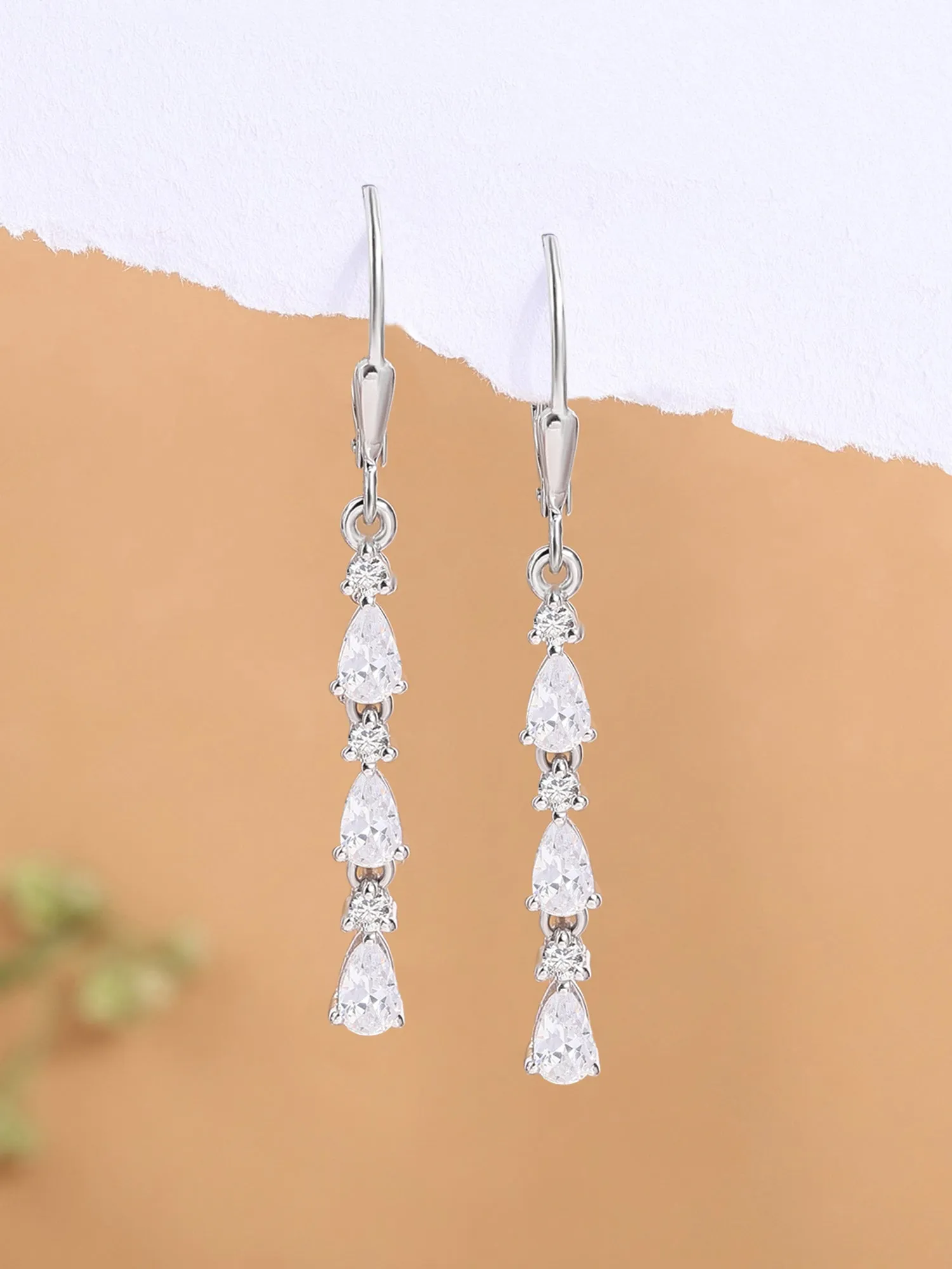 Diamond Look Dangler Earrings For Women