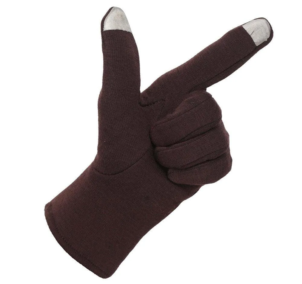 Fabseasons Brown Woolen Winter gloves with Touchscreen fingers for girls & women