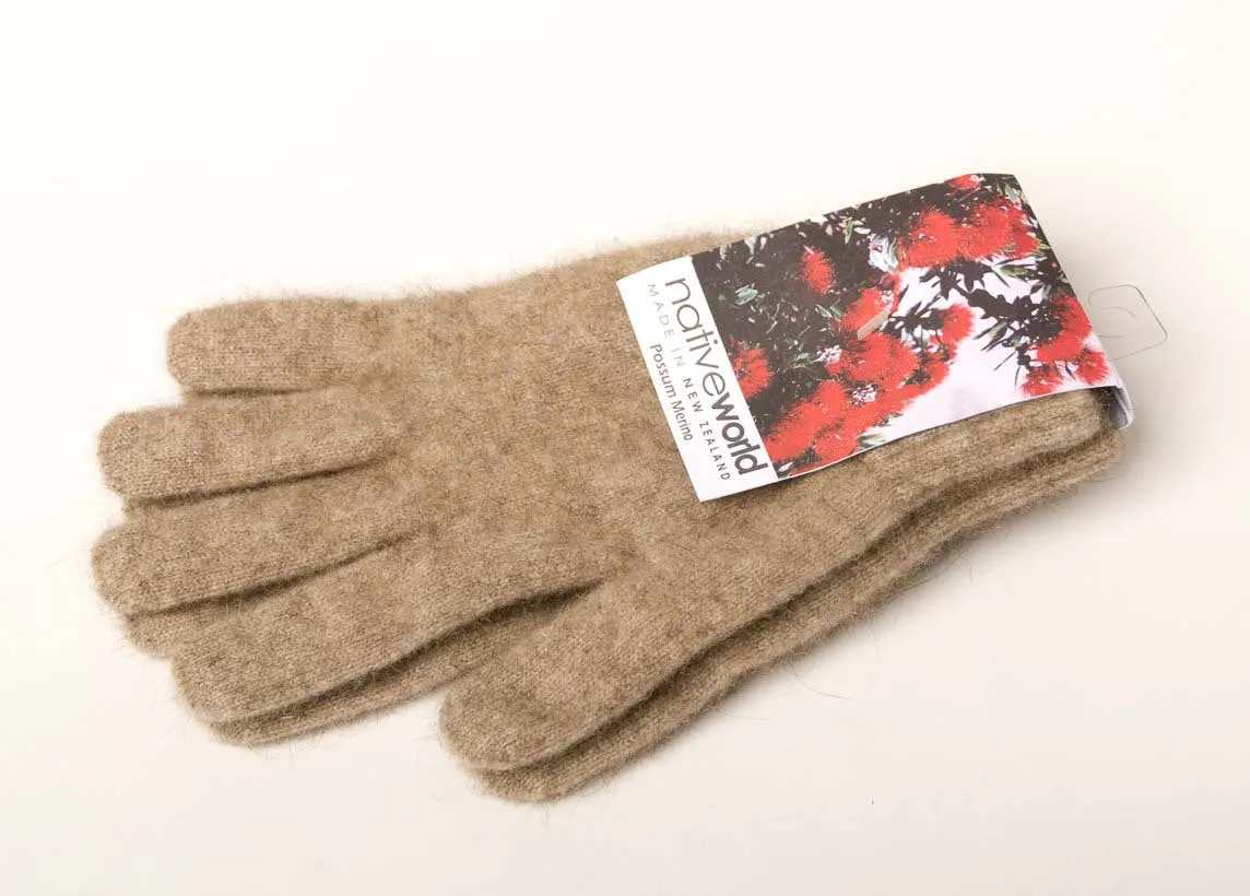 Flax Plain Gloves Possum Merino Wool - NX100