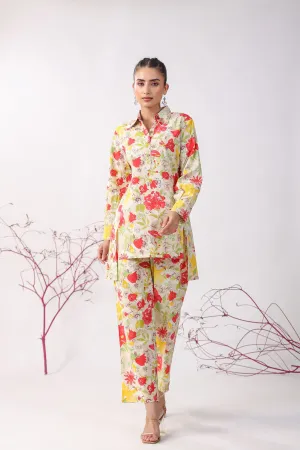 Fleurs Jaal On Cotton Flex Loungewear Top Set