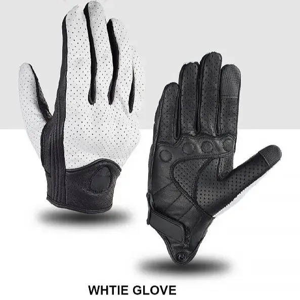 Goat Skin Leather Unisex Motorcycle Gloves