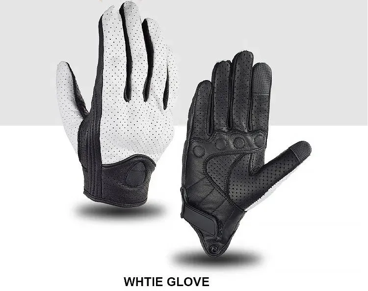 Goat Skin Leather Unisex Motorcycle Gloves