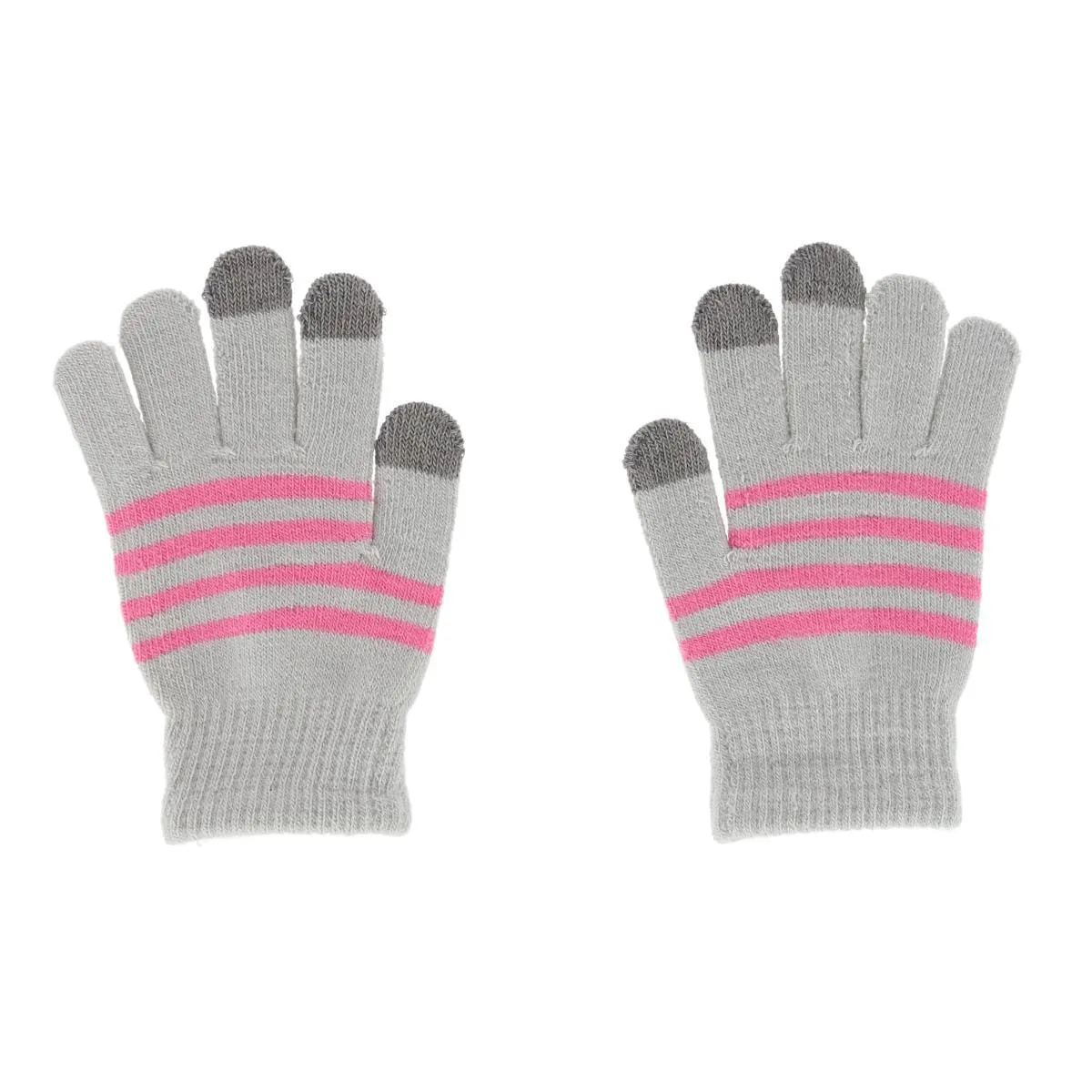 Grand Sierra Girl's One Size Striped Touchscreen Winter Glove