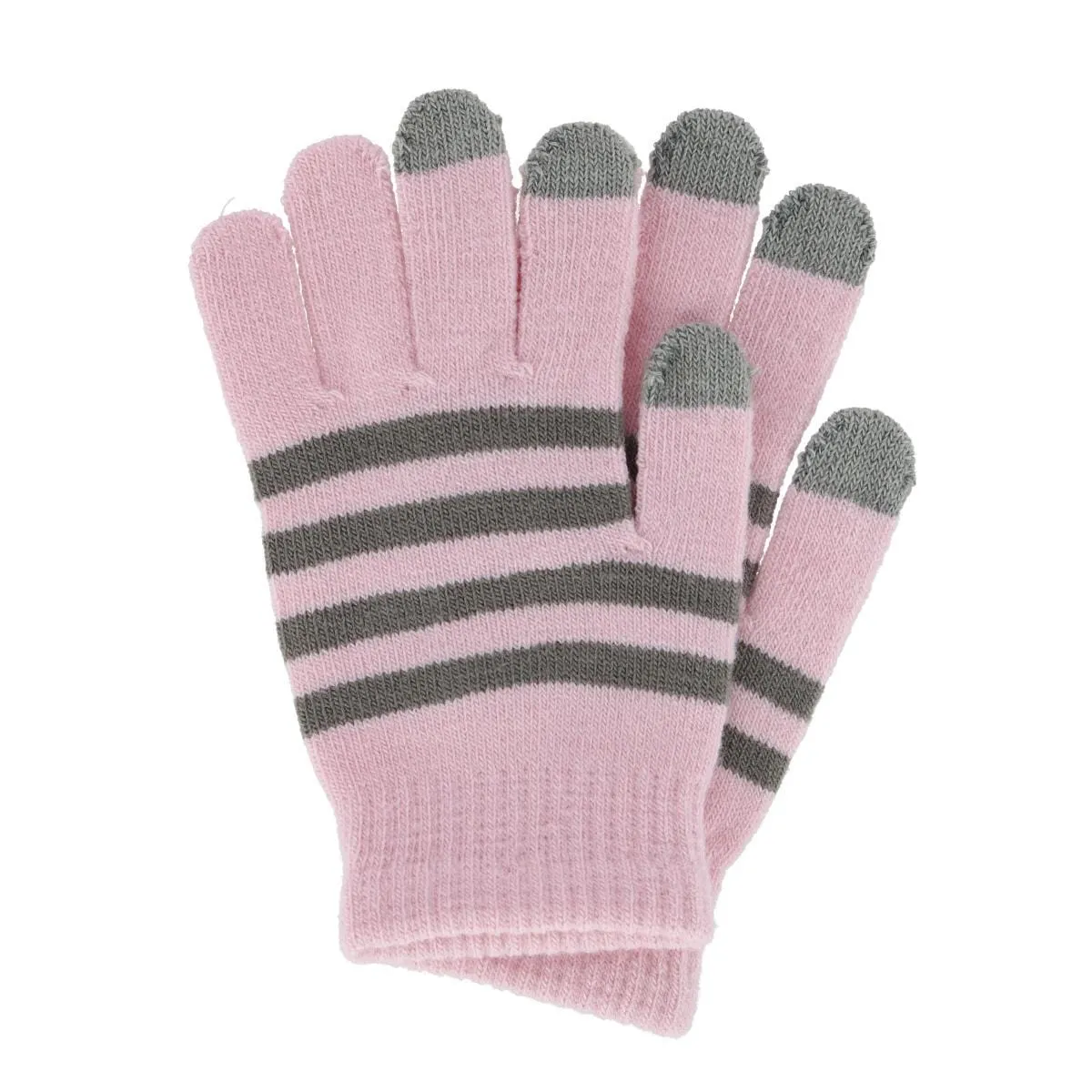 Grand Sierra Girl's One Size Striped Touchscreen Winter Glove