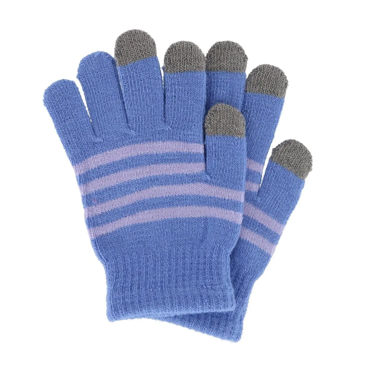 Grand Sierra Girl's One Size Striped Touchscreen Winter Glove