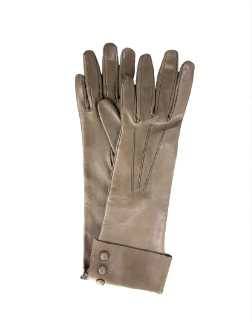 Gwyneth - Women's Silk Lined Leather Button Gloves