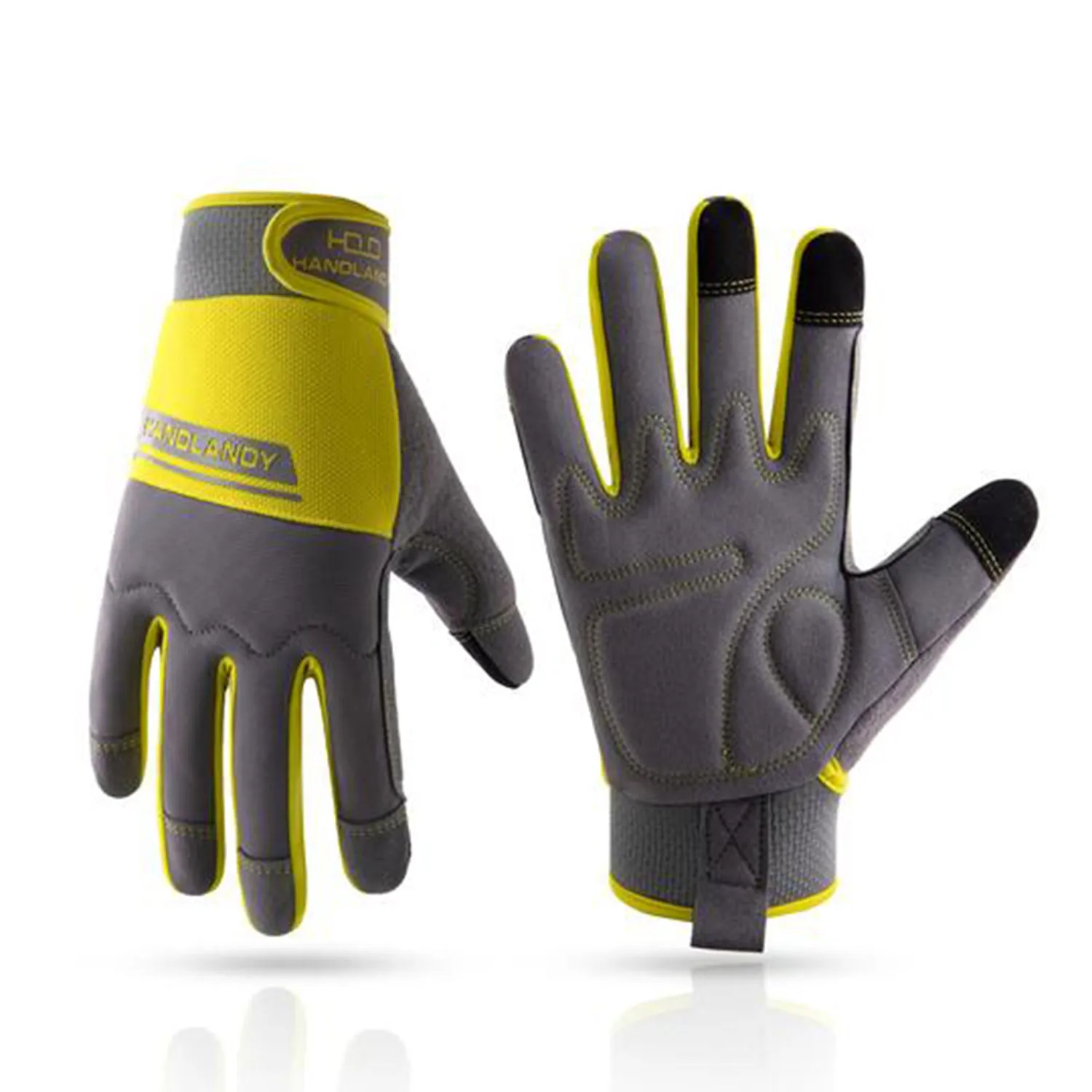 Handlandy Men Women Mechanic Working Gloves Spandex Touch Screen 6035