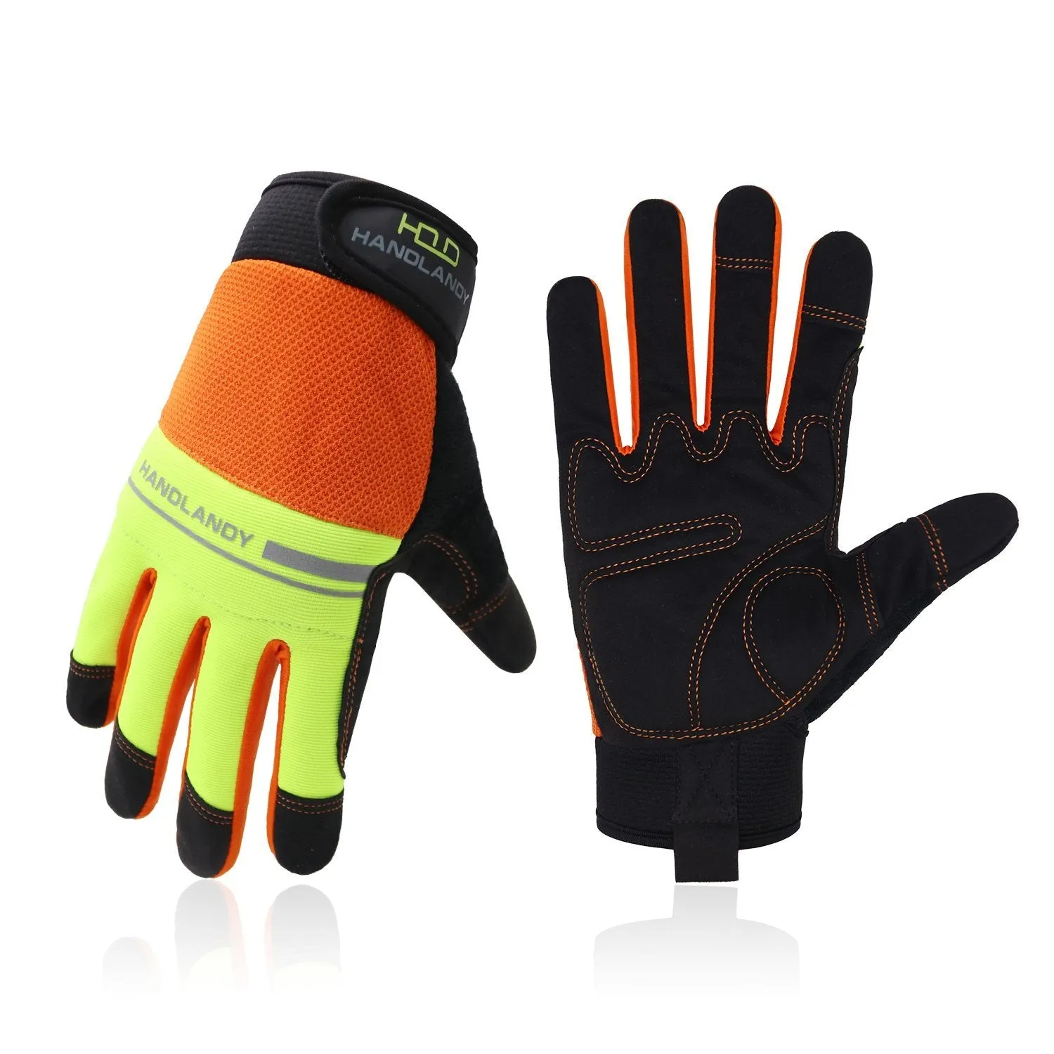 Handlandy Men Women Mechanic Working Gloves Spandex Touch Screen 6035