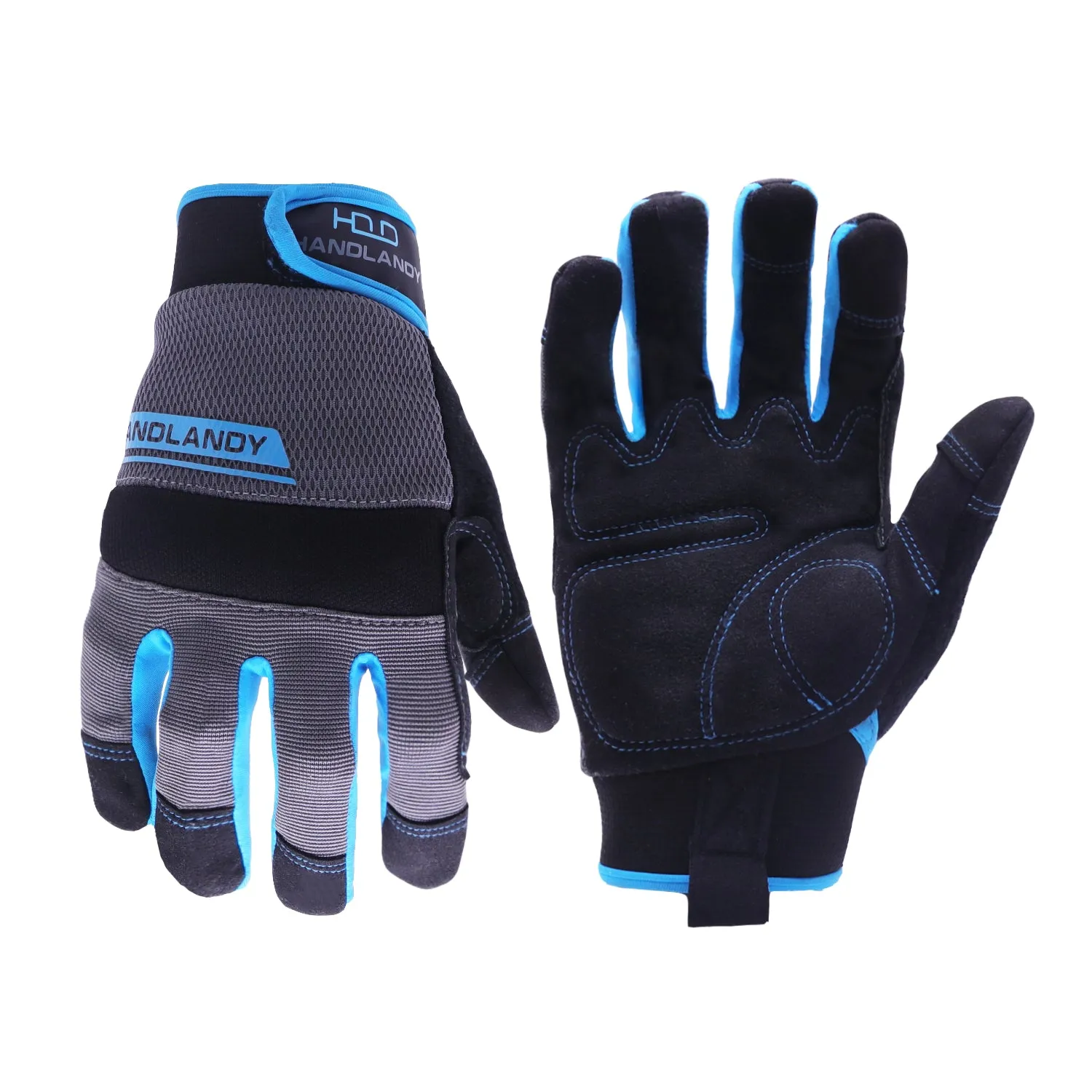 Handlandy Men Women Mechanic Working Gloves Spandex Touch Screen 6035