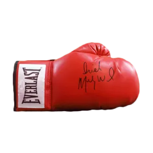 Irish Micky Ward Autographed Red Boxing Glove JSA