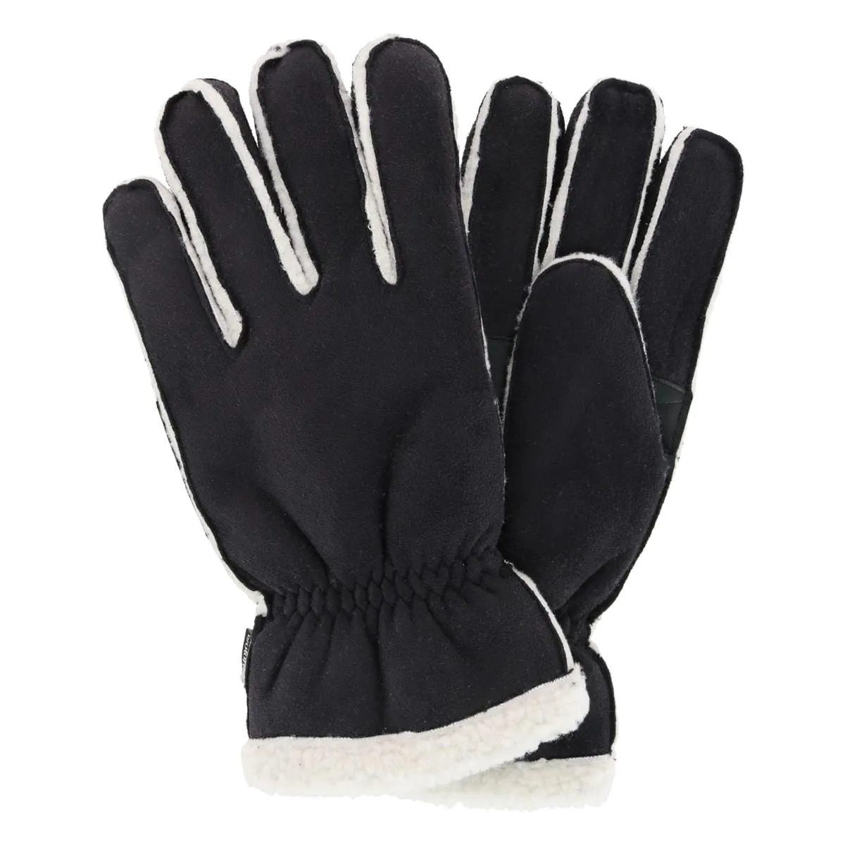 Isotoner Men's Microsuede Winter Glove with Faux Shearling Outseam