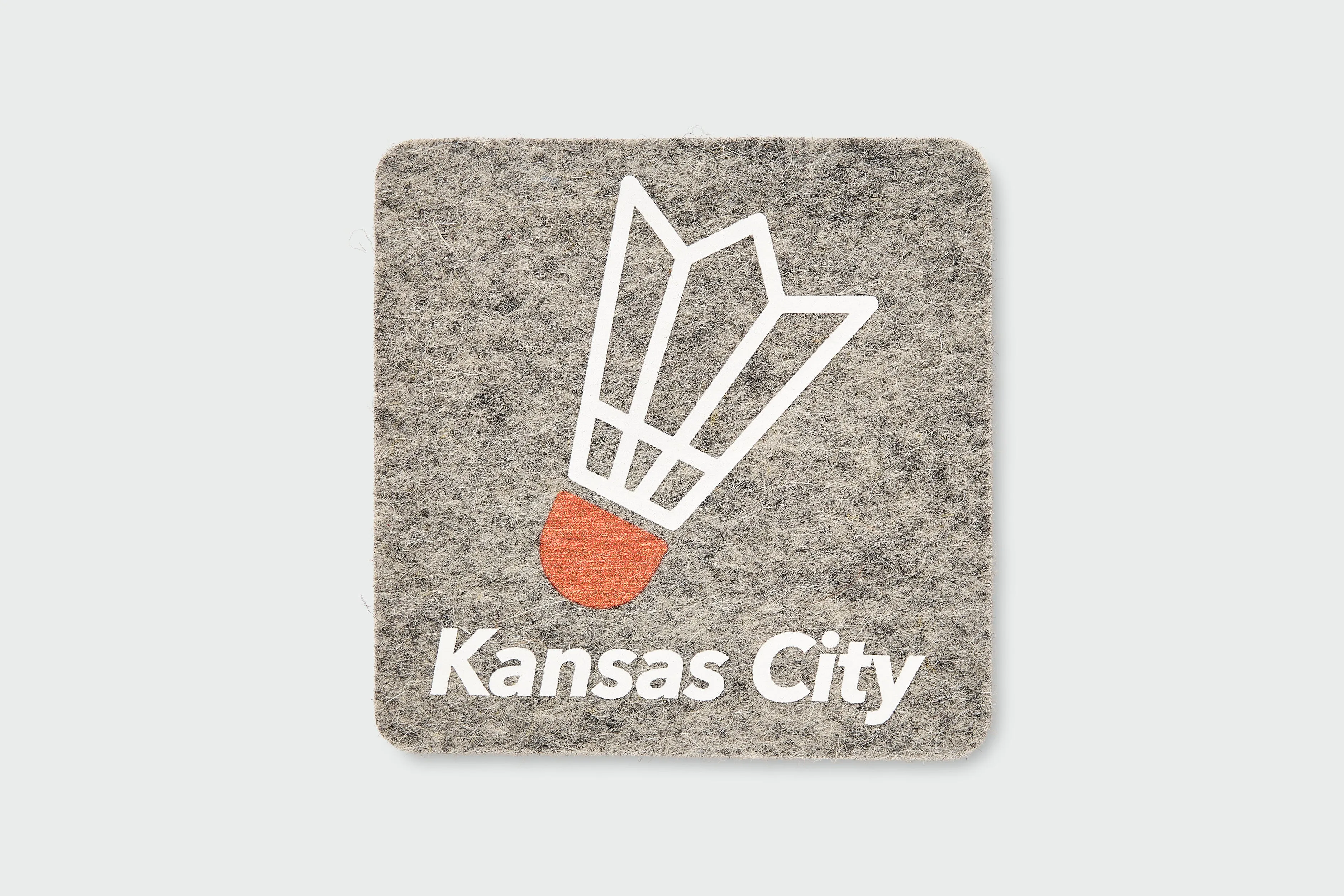 Kansas City Shuttlecock Wool Coaster