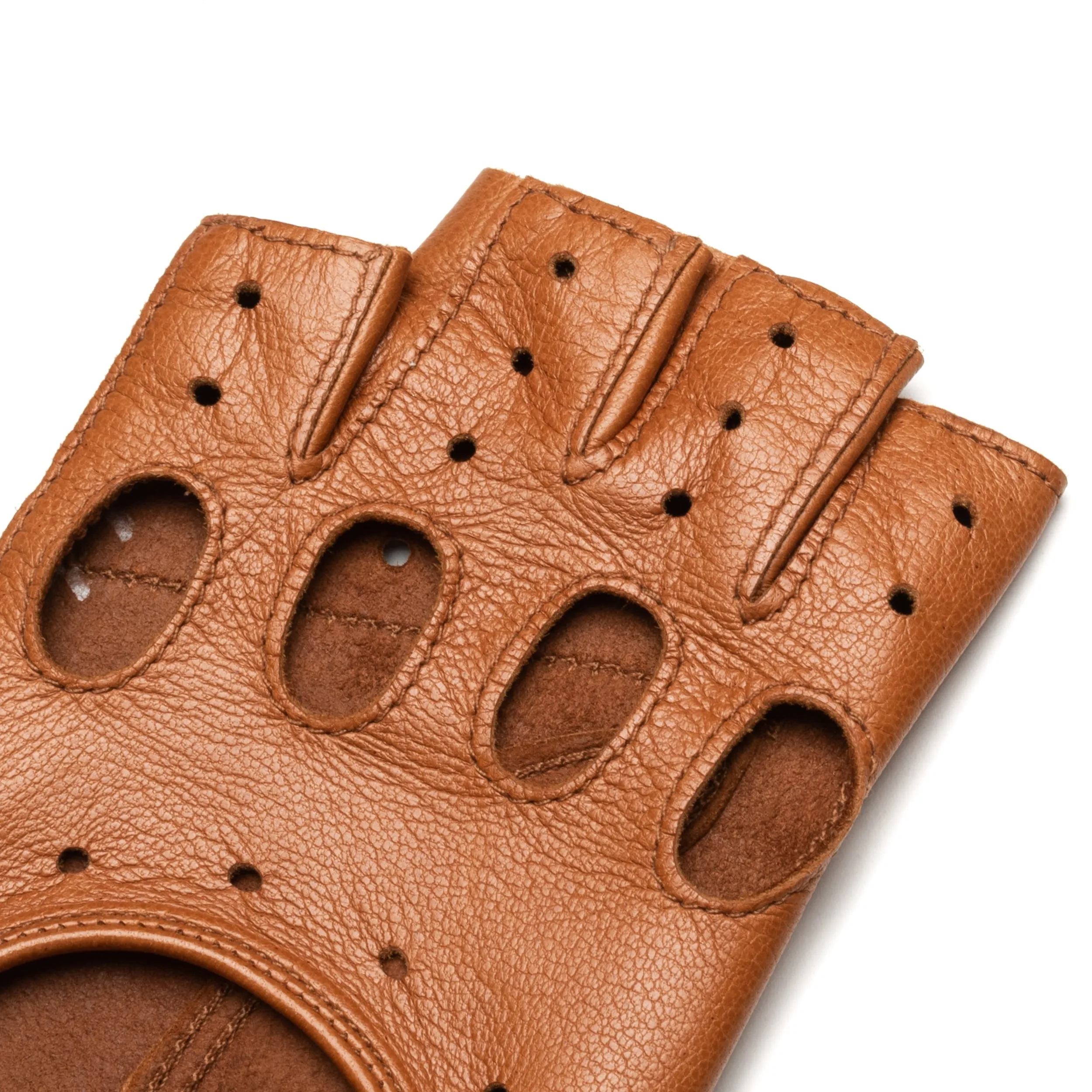 La Spezia Camel Leather Gloves for Women