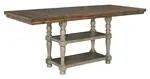 Lettner Gray/Brown Counter Height Dining Extension Table