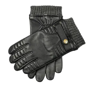 Men’s Touchscreen Lined Leather Gloves with Stitch Detail