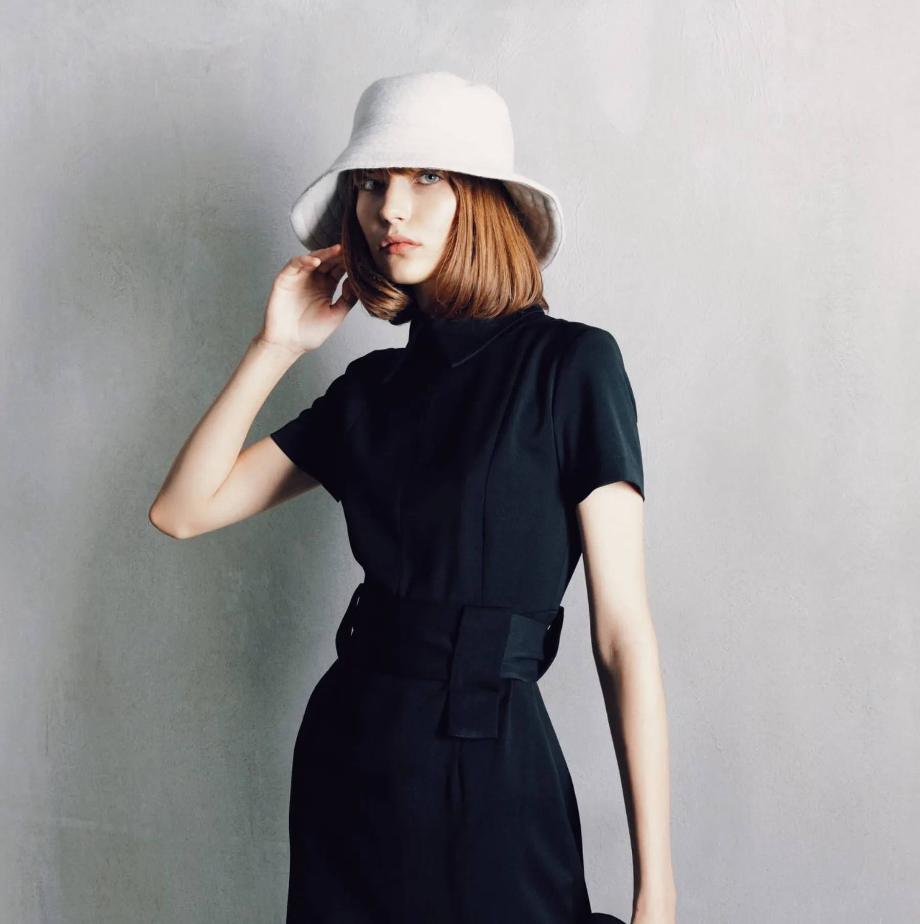 Midi Black Dress With Belt