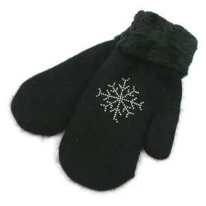 Mitten/Glove - Black Snowflake