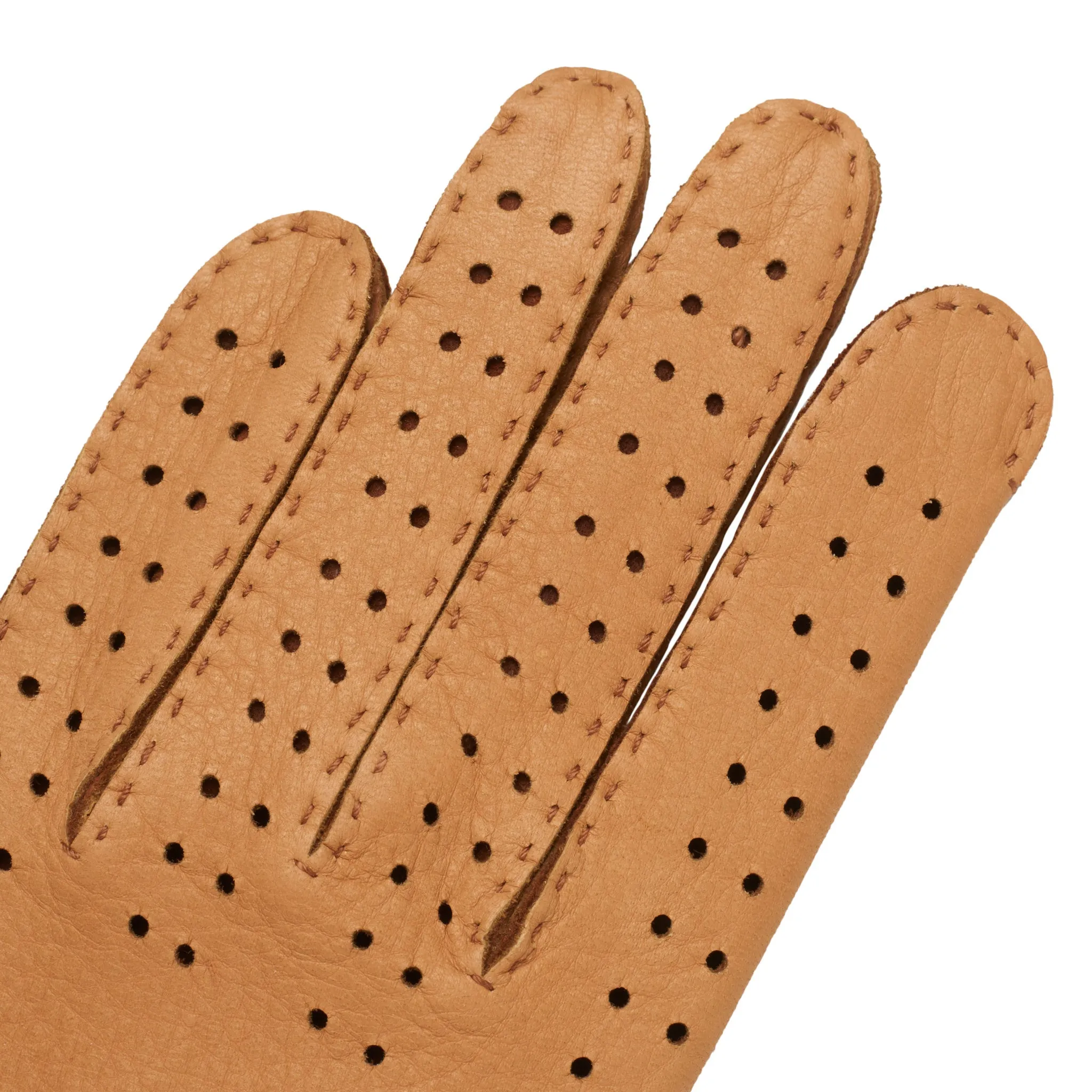 Monza Natural Deerskin Driving Gloves