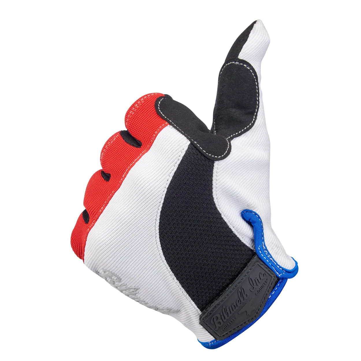 Moto Gloves - Red/White/Blue