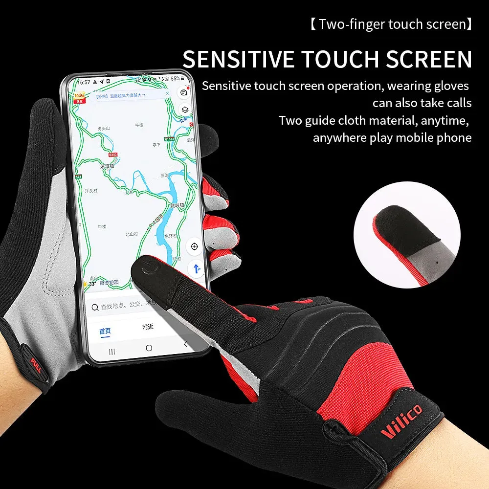 New Cycling Gloves Women Men Thicken Absorption Shock Pads Breathable Nonslip Outdoor Sports Mountaineering Hiking Riding Gloves