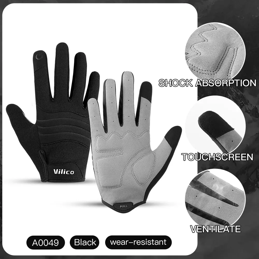 New Cycling Gloves Women Men Thicken Absorption Shock Pads Breathable Nonslip Outdoor Sports Mountaineering Hiking Riding Gloves