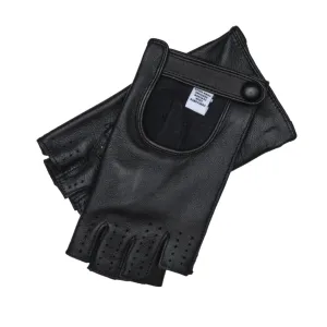 Siracusa Black Leather Driving Gloves