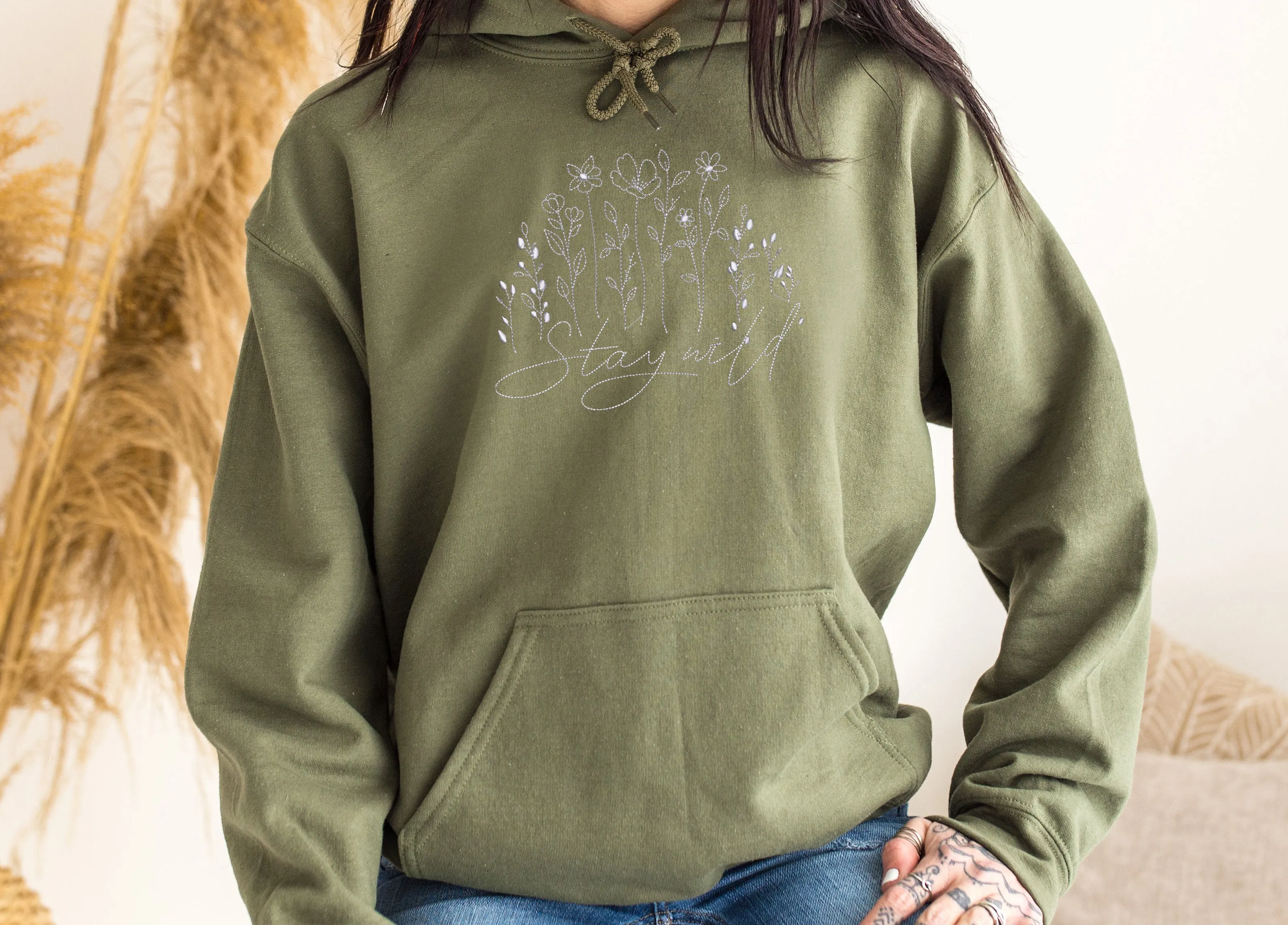 Stay Wild Embroidered Hoodie