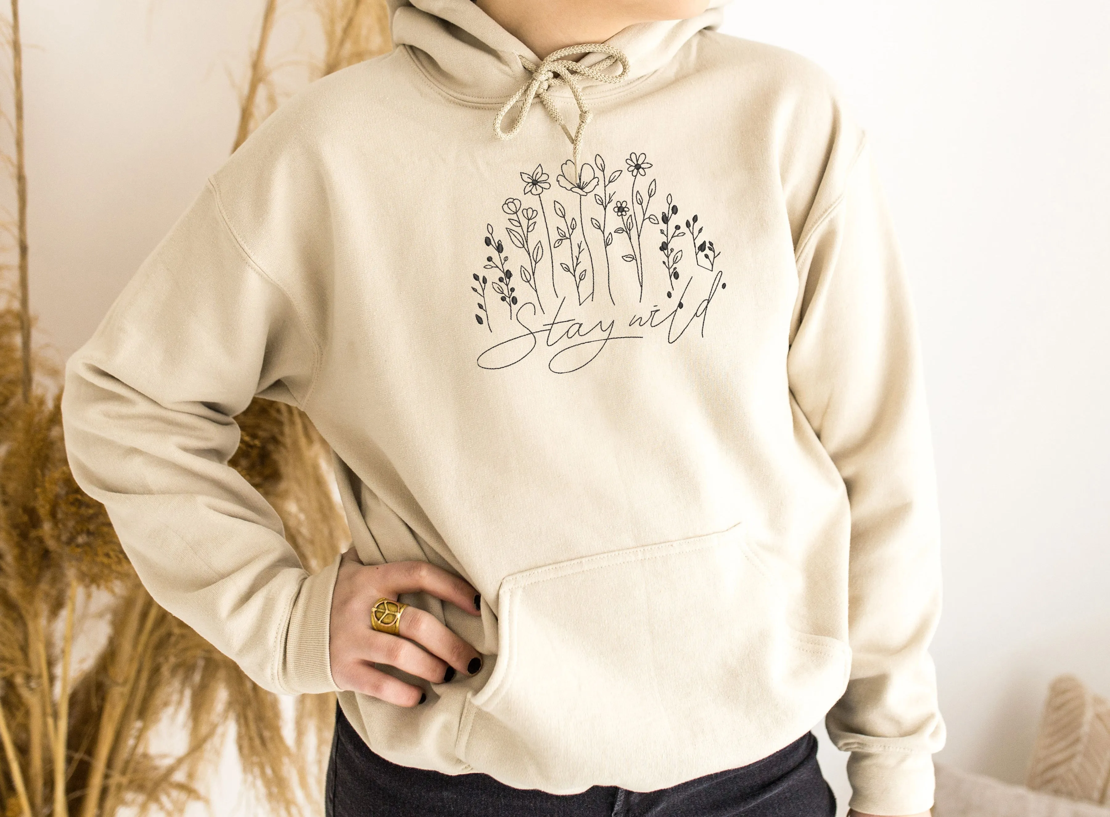 Stay Wild Embroidered Hoodie