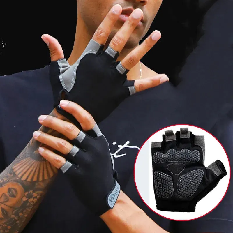 Summer Cycling Sports Gloves For Men's Fitness Training Fingerless Women's Fitness Bicycles Anti-slip and Breathable Sports